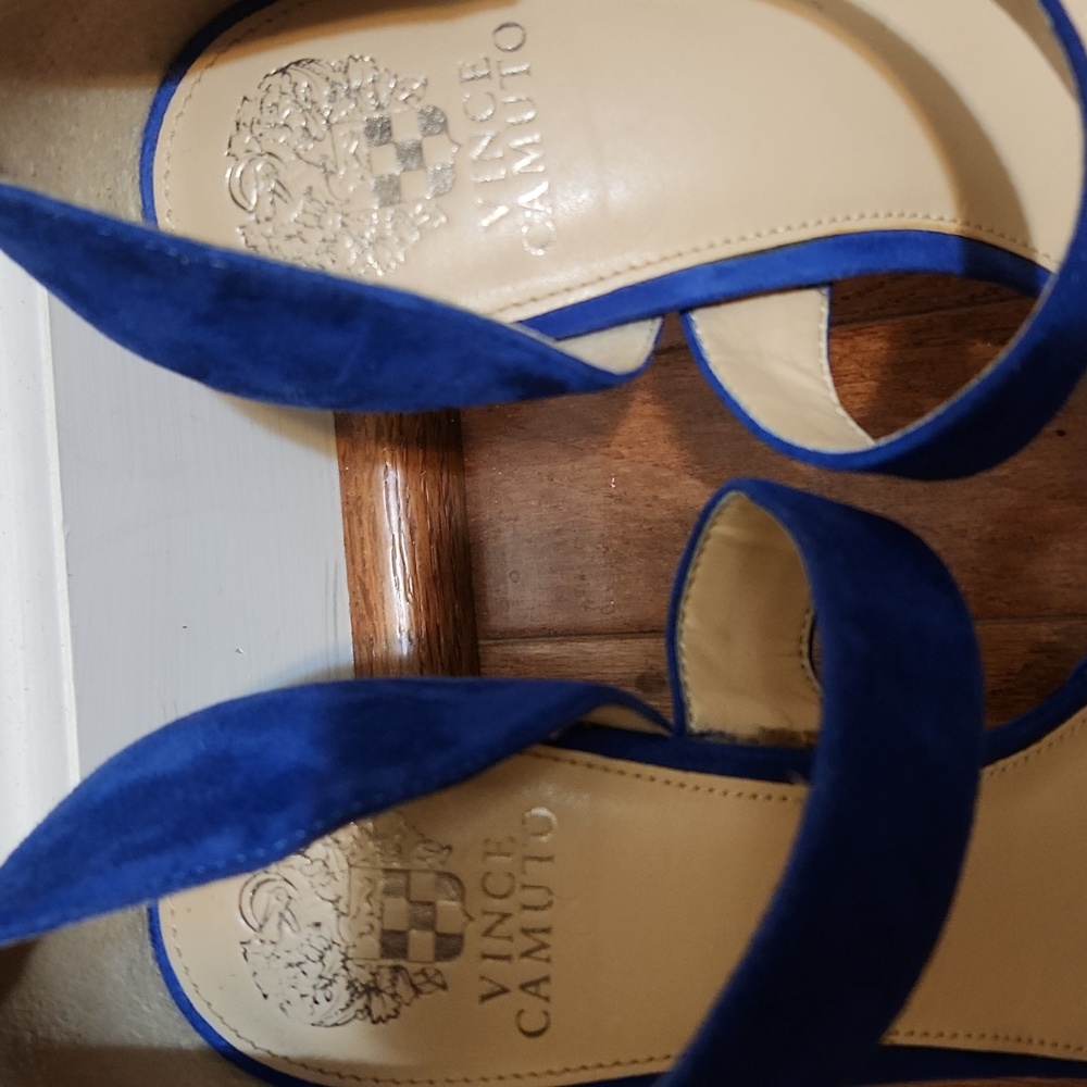 Vince Camuto Royal Blue Suede Heels - Picture 8 of 11